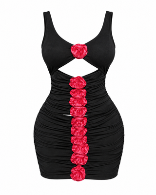ROSE CUT OUT MINI DRESS