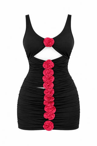ROSE CUT OUT MINI DRESS